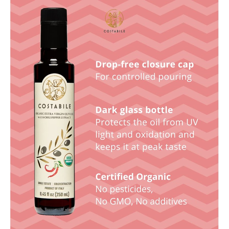 Costabile Chili infused & Lemon Infused Extra Virgin Olive Oil.