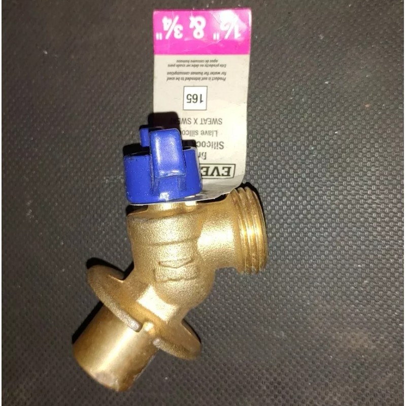 Everbilt 1/2" x 3/4" Brass Sillcock Valve, Sweat x Sweat,