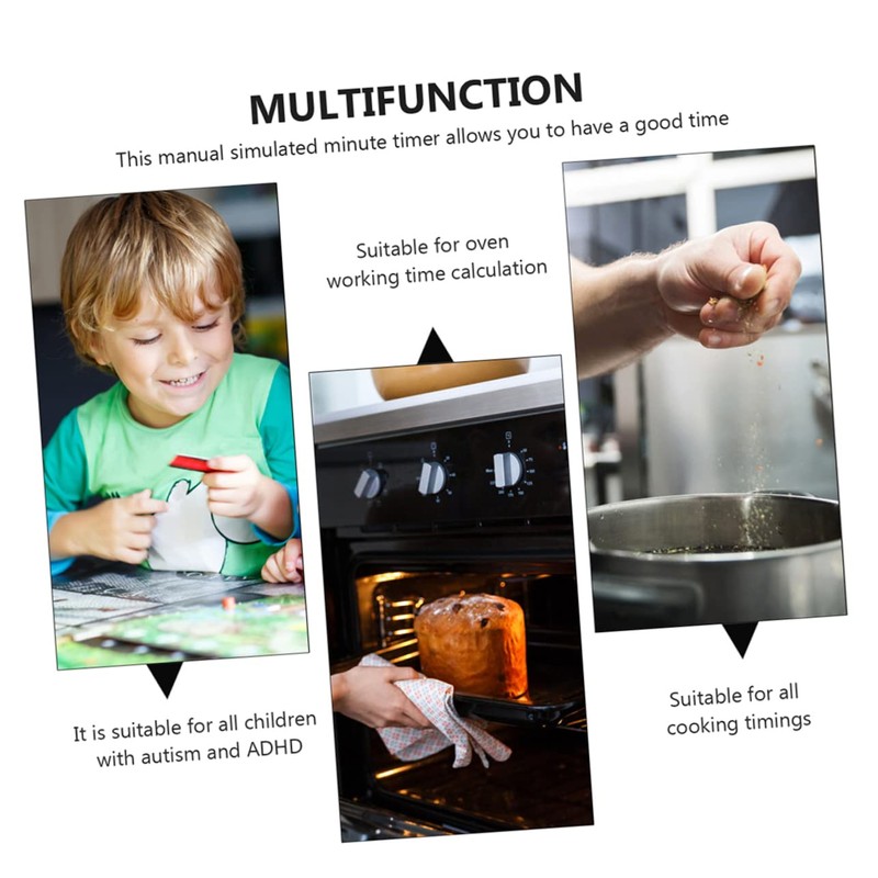 Ciieeo 2Pcs Stainless Steel Cooking Timer Manual Mechanical Countdown Timer