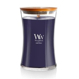 WoodWick Large Hourglass Candle, Hinoki Dahlia - Premium Soy Blend Wax, Pluswick Innovation Wood Wick, Made in USA