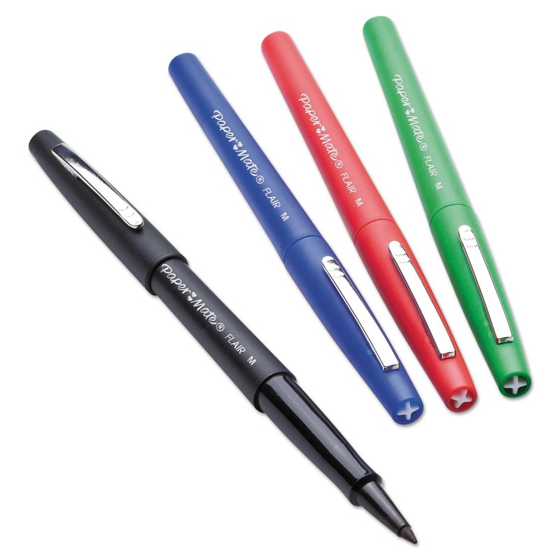 Paper Mate Flair Porous Point Felt Tip Pens, Assorted Colors,