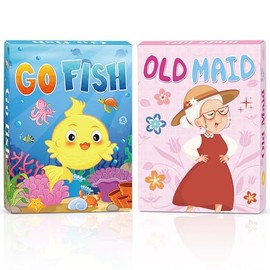 Go Fish,Old Maid Card Games, Go Fish Card Game for Kids 4-8, Card Games for Toddler 2-4 Years, Easy to Learn,Easter Basket Stuffers Gifts Ideal, Fun for Family Game Night Travel Preschool Classroom
