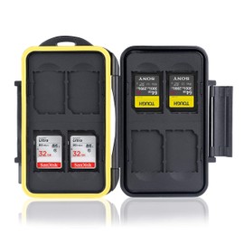 Ares Foto® MC-SD8 Memory Card Protective Box • Memory Card Case • Card Safe • Bag • Waterproof Case • Storage & Transport • Shockproof Protective Case • Case Card Box for 8 SD Cards