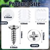 WTTUOAM 200 Pcs Plastic Hinge Dowel Inserts with Screws 8.1mm