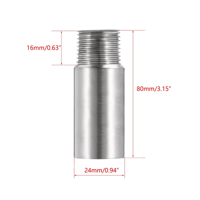 OFOWIN Shower Head Extension Arm Stainless Steel, 1/2 PT Male