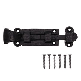 Black Antique Bolt for Doors Gates Sheds Bathrooms Scroll Work Tudor Design Straight 4 Inch