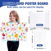 Trifold Poster Board,12 Pack 24" x 16" White Corrugated Poster