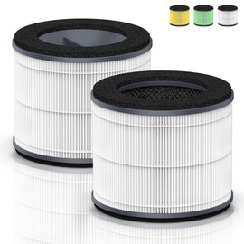 DAJDAH AP-T10FL Replacement Filter, 2-Pack, HEPA-Type, Compatible with Homedics 4-in-1 Air Purifier AP-T10-BK & AP-T10-WT