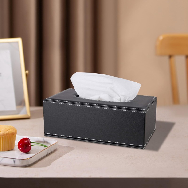 Tissue Box Holder, Leather Tissue Box Cover, Modern Rectangular Tissue