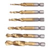6Pcs Hex Shank Drill High Speed Steel Tap Chamfer Spiral
