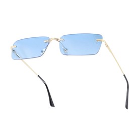 besbomig Rimless Sunglasses Women Men Retro Glasses for Festival Rrave Outfit Fancy Dress 90s Party Glasses Fashion Glasses Hippie Accessories