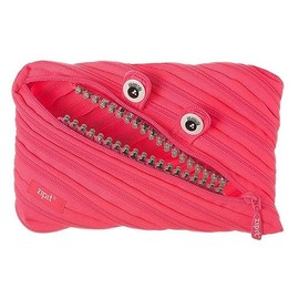 ZIPIT ZTMJ-GR-DY Grillz Big Pencil Case/Cosmetic Makeup Bag - Pink