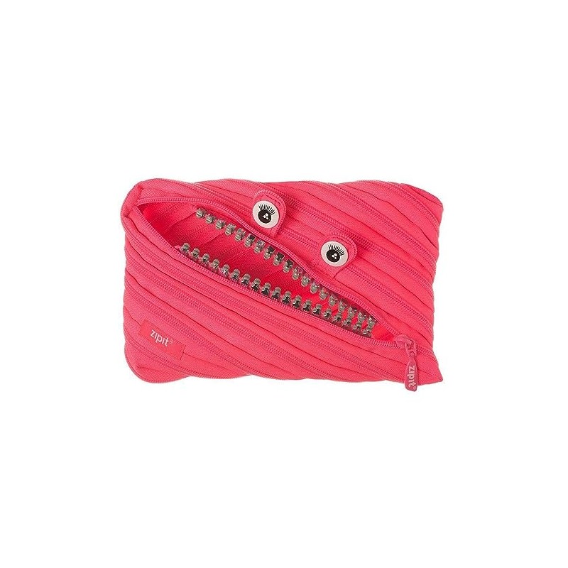 ZIPIT ZTMJ-GR-DY Grillz Big Pencil Case/Cosmetic Makeup Bag - Pink