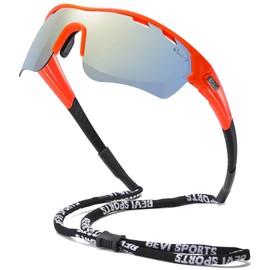 Bevi Polarized Sports Sunglasses for Men Women Baseball Running Cycling Golf Tr90 Durable and Ultralight Frame BV2771C3