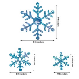 800Pcs Christmas Confetti Glitter Snowflakes Table Confetti Snowflakes Confetti Sprinkles Confetti Blue Snowflake Sequins for Xmas Holiday Party Supplies