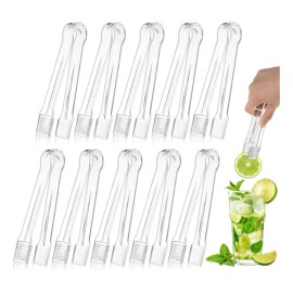 10 Pinzas Transparentes Pequeños Utensilios De Cocina