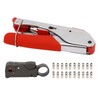 Coaxial Cable Crimper Wire Stripper Crimping Pliers with 20pcs F