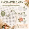 Knitgrip 15 Pcs 18 Mesh Needlepoint Canvas Pre-Cut Blank White