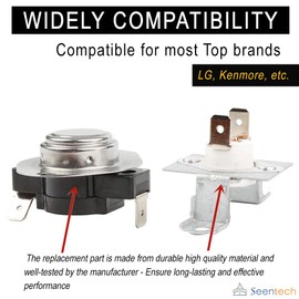 6931EL3003D Thermal Fuse & 6931EL3001F Thermostat by Seentech - Compatible With LG Kenmore Dryer- Replaces: AP4440975, 1268366, AH3530485, 1377779, PS3530482, EAP3530482