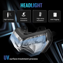 TCMT Front Headlight LED Assembly Fit For Kawasaki Z900 2020-2024 Z650 2020-2025 Z400 2018-2020 Replace for 23001-0048/23004-0414