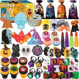 300PCS Halloween Party souvenirs para niños, bolbolbolbolsos de Goodie a granel, a granel Halloween Party souvenirs para truco o tratar, fiesta de niños, no dulces trata, premios