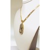 Gold Plated Virgin Mary Pendant Necklace Figaro 26" Virgen de
