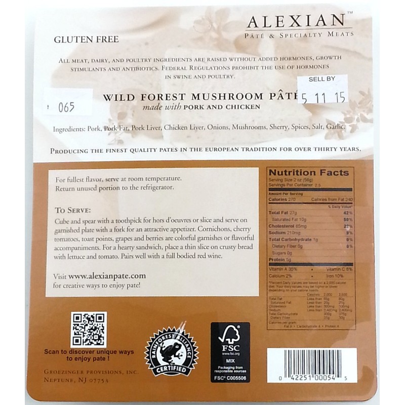 Wild Forest Mushroom Pate, 5 oz. (4 pack)