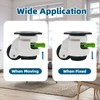 4 Pack Leveling Casters with Ratchet Handle, Adjustable Heavy Duty