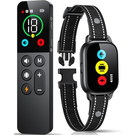 Dog Training Collar with Remote, Smart Dog Shock Collar with 3 Training Modes and Training Icons, Waterproof Electric Dog Shockers for Large and Medium Dogs (8-120 LBS)