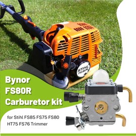 Bynor C1Q-S97 FS38 FS55R Carburetor for STIHL FS55 FS55R FS38 FS45 FS46 KM55 HL45 FS45L FS45C FS46C FS55C FS55RC String Trimmer Weed Eater Replace # C1Q-S186 C1Q-S71 C1Q-S66
