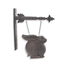 K&K Interiors 14365A Small Dark Brown Sitting Rabbit Arrow Replacement, 11" Wide x 10-1/2" Tall x 4" Deep