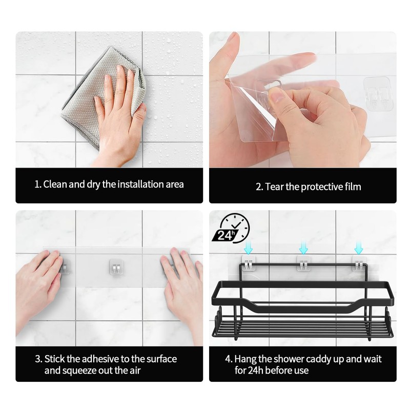 BATHDESIGN Shower Caddy Shelves Organizer Rack, 3 Pack Shower Caddy