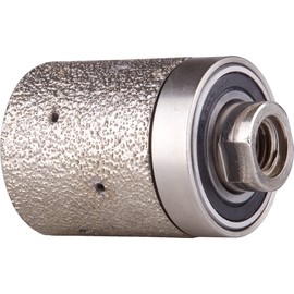 DAMO 2"X2" 90-Degree Diamond Grinding Drum Wheel, Coarse Grit, 5/8”-11 Thread, Ideal for Shaping Circles, Arcs, and Sink Hole Cutouts – Vacuum Brazed Technology for Granite, Concrete, and Marble Edges