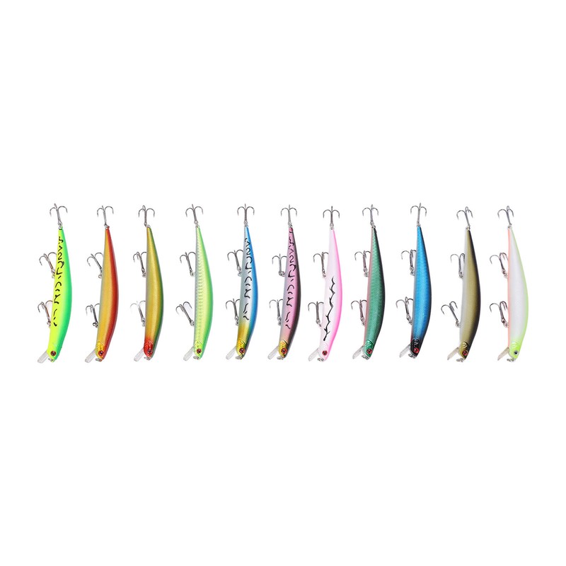 11 Pcs Simulation Minnow Lure Plastic Fishing Bait Fishing Accessories