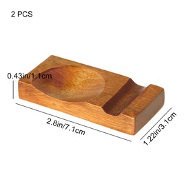 2 Pcs Chopstick Rest Holders Premium Chopstick Racks Wooden Chopstick Stands for Restaurant