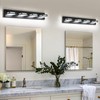 Donrao 30-Inch 4-Light LED Modern Black Bathroom Vanity Light Fixtures
