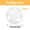 Elegaperma 50pcs 25mm Glass Cabochons, Clear Glass Cabochons for Jewelry