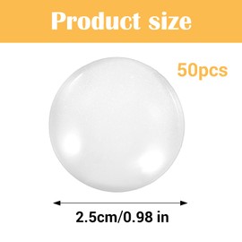 Elegaperma 50pcs 25mm Glass Cabochons, Clear Glass Cabochons for Jewelry Making Photo Cameo Pendants, Necklaces DIY Crafts