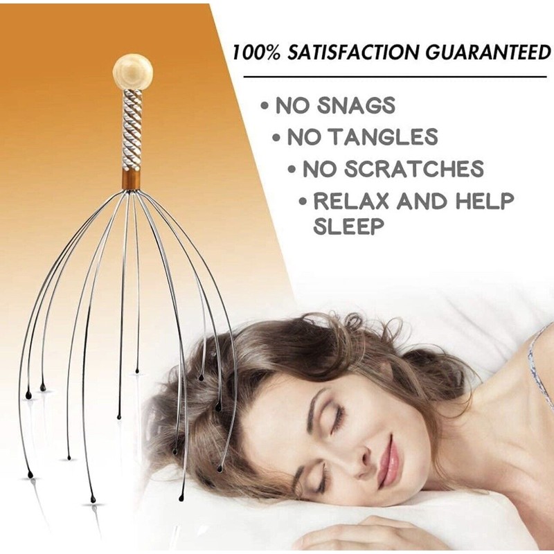 Frentaly 4 PCSHead Massager Scratcher Neck Massage Scalp Relax Calm