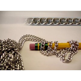 Unbranded Decorative Chain Silver Toned Stainless Steel - 4.3mm x 6.06 mm 10 feet per unit