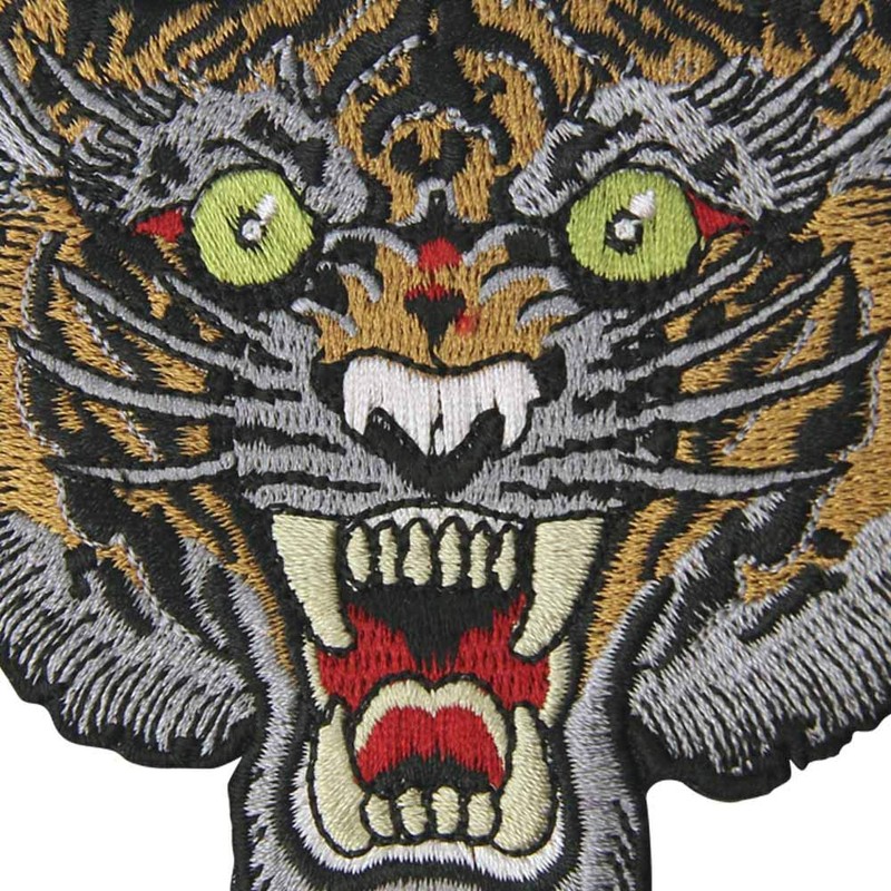 The Roaring Tiger Patch Embroidered Badge Iron On Sew On