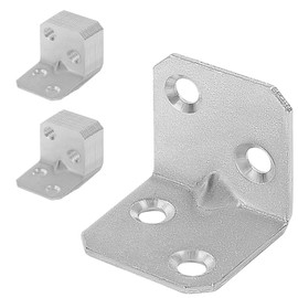 KOTARBAU Set of 25 Angle Connectors 25 x 25 x 25 mm Beading Steel Construction Angle Mounting Holes Furniture Angle Galvanised Heavy Duty Wood Connector Mounting Angle Chair Angle
