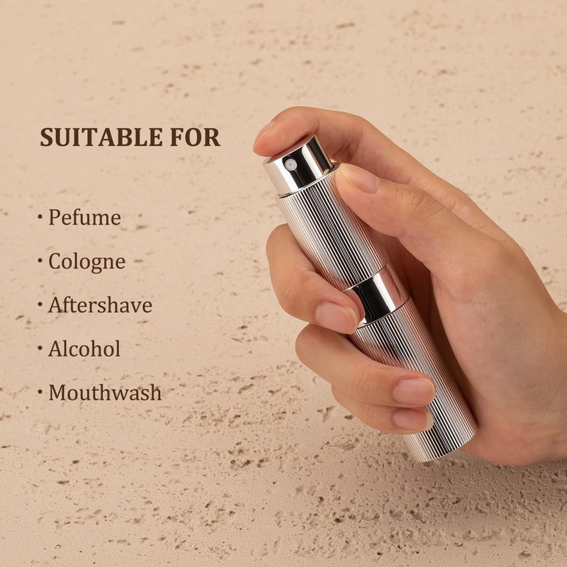 LISAPACK Perfume Travel Refillable Bottle - Atomizer Cologne Spray for