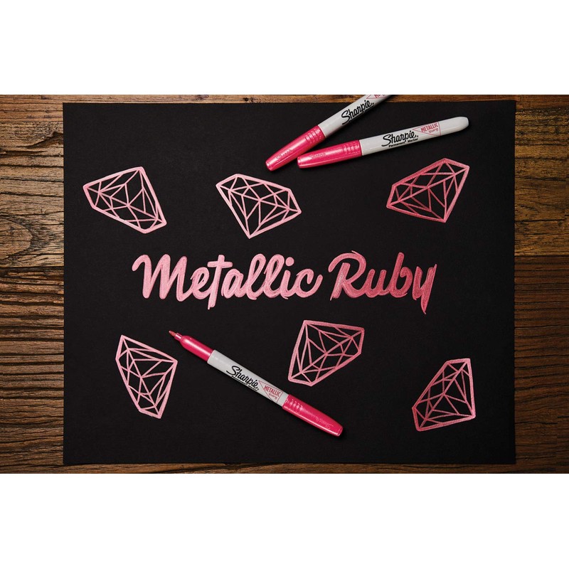 Sharpie Metallic Permanent Markers | Fine Point | Ruby Metallic