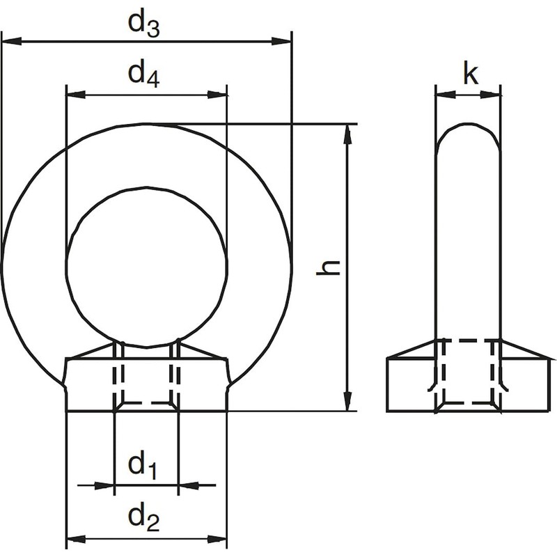 Riggatec Ring Nut DIN 582 M12 Black