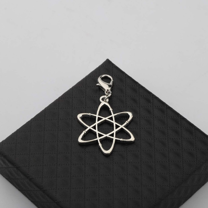 CHOORO Atom Pendant Zipper Pull Atheist Symbol Jewelry Scientific Jewelry