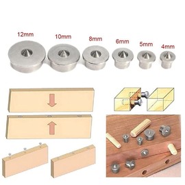 Pack of 10 Dowel Pins Centre Stainless Steel 4/5/6/8/10/12 mm Drill Dowel Pin Centre Points Dowel Finder Positioner Alignment for Woodworking (6 mm)