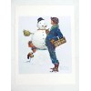 Norman Rockwell - Snow Sculpturing - Brown & Bigelow Print
