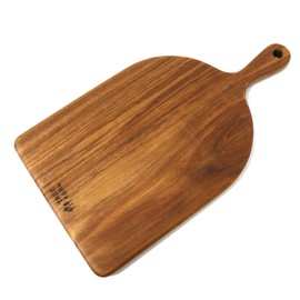 TREE FORK Handmade Teak Wood Decorative Wooden Cutting Board Serving Platter Tray Plate, FSC Certified 100% Hand Carved No Glue One Piece, Cheese Charcuterie Tapas Sushi Appetizer Baord, Wide