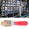 5 Pcs Ball Valve G1/4 Double Male Thread Thickened Brass